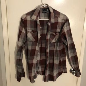Grey and Plum Flannel